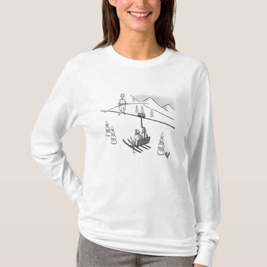 T-shirt Funny Ski de descente Humour chemise (Devant)