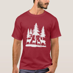 T-shirt Funny Skinny Pine Tree Randonnée d'été Camping