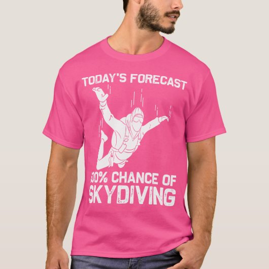 T-shirt Funny Skydiving For Parachuting Jumping Sky Diving (Devant)