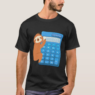 T-shirt Funny Sloth Hugging Calculator tendance