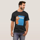 T-shirt Funny Sloth Hugging Calculator tendance (Devant entier)