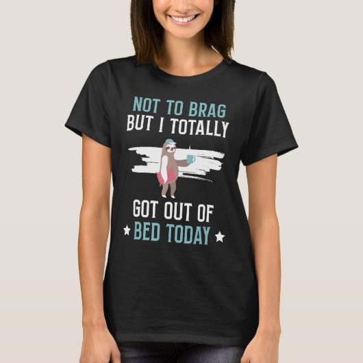T-shirt Funny Sloth Sleepy Pajama (Devant)