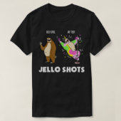 T-shirt Funny Sloth Unicorn avant après Jello Shots (Design devant)