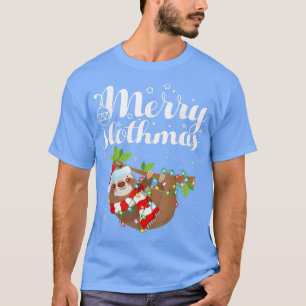 T-shirt Funny Sloth Xmas Lights Merry Slothmas Sloth Chris