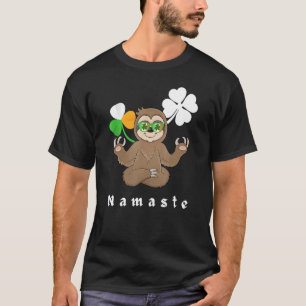 T-shirt Funny Sloth Yoga Namaste Sloth St Patrick's Day Sh