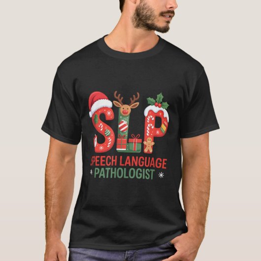T-shirt Funny Slp Christmas Speech Language Pathologist Ho (Devant)