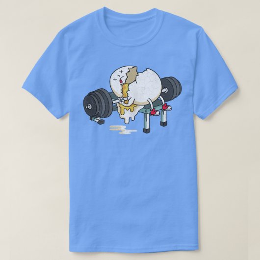 T-shirt Funny Smashed Egg Fitg Gym Barbells Lifting Wor (Design devant)