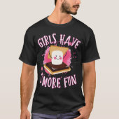 T-shirt Funny Smores Camping Les filles ont plus amusant C (Devant)