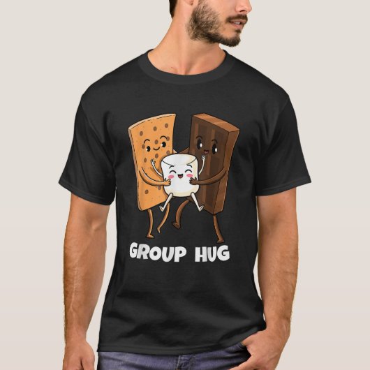 T-shirt Funny Smores Marshmallow Chocolate Camping Groupe (Devant)