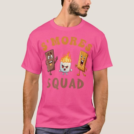 T-shirt Funny Smores S'Mores Marshmallows Squad Camping Ca (Devant)