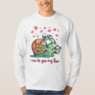 T-shirt Funny Snail Valentine Running