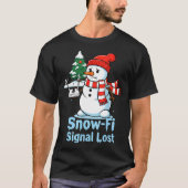 T-shirt Funny Snow-fi Signal Lost Snowman Christmas Design (Devant)