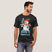 T-shirt Funny Snow-fi Signal Lost Snowman Christmas Design (Devant entier)