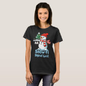 T-shirt Funny Snow-fi Signal Lost Snowman Christmas Design (Devant entier)