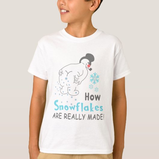 T-shirt Funny Snow How Snowflakes Are Really Made  (Devant)