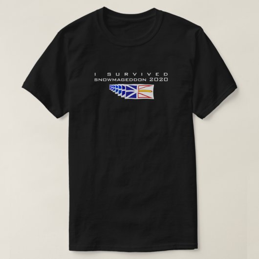 T-shirt Funny Snowmageddon 2020 I Survived Newfoundland (Design devant)