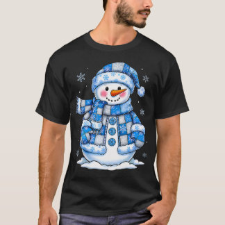 T-shirt Funny Snowman Snowflake Merry Christmas Xmas Famil