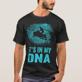 T-shirt Funny Snowmobile It_s dans mon ADN empreintes digi (Devant)
