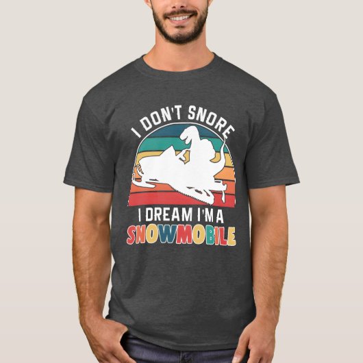 T-shirt Funny Snowmobile Snowmobiling Winter Sports friend (Devant)