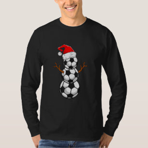 T-shirt Funny Soccer Snowman Boys Mens Soccer Noël