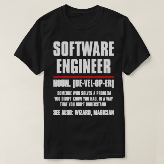 T-shirt Funny Software Engineer Definition Computer Progra (Design devant)