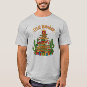 T-shirt Funny Sombrero Stack Christmas Tree Feliz Navidad (Devant)