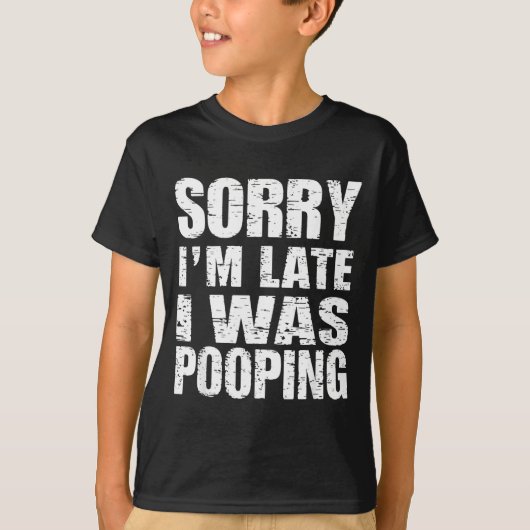 T-shirt Funny Sorry I'm Late I Was Ong  (Devant)