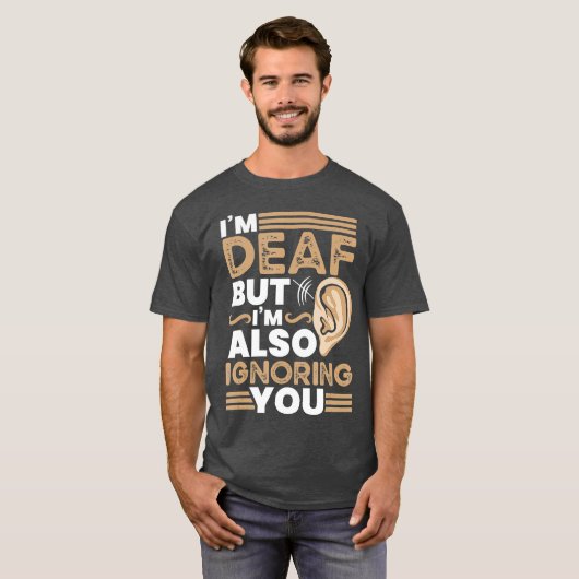 T-shirt Funny Sourds Sensibilisation ASL Accessoires audit (Devant entier)