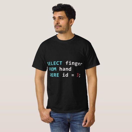 T-shirt Funny SQL Query Geek Database Programmer  (Devant entier)