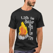 T-shirt Funny squad life is better by a camp fire retro (Devant)