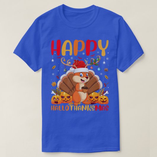 T-shirt Funny Squirrel Animal Lover Happy Squirrel HelloTh (Design devant)