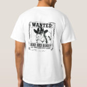 T-shirt Funny Squirrel Wanted Poster | Bird Seed Bandit Co (Dos)