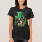 T-shirt Funny St patrick Boston Terrier (Devant)