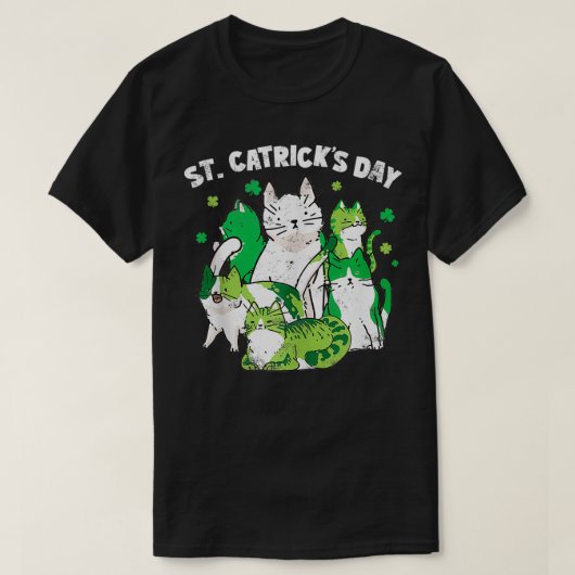 T-shirt Funny St patrick Catricks Day Chats Lover Saint Pa (Design devant)