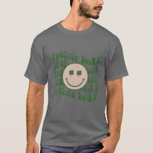 T-shirt Funny St Patrick Day Feint Lucky Smile Face Meme