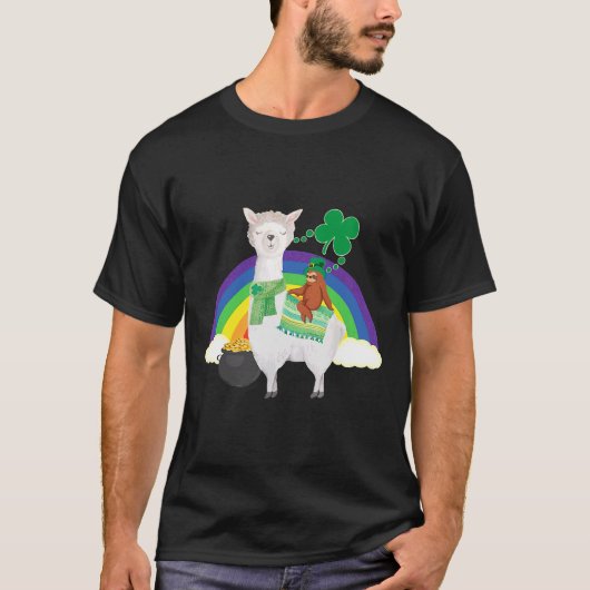T-shirt Funny St Patrick S Day Lucky Sloth (Devant)