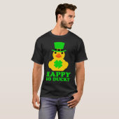 T-shirt Funny St Patrick's Day Cool Rubber Duck Hat Four L (Devant entier)