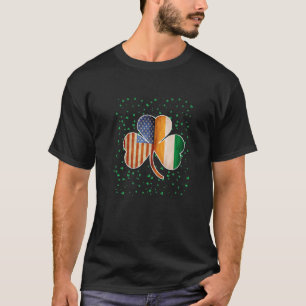 T-shirt Funny St Patrick's Day Irish American Flag Irlande