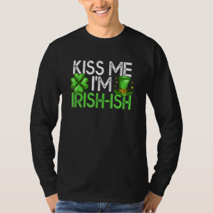 T-shirt Funny St Patrick's Day Kiss Me Je suis irlandais S