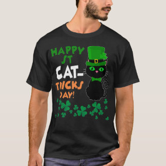 T-shirt Funny St Pat's Paddy Patrick Day's Happy St Cat Tr