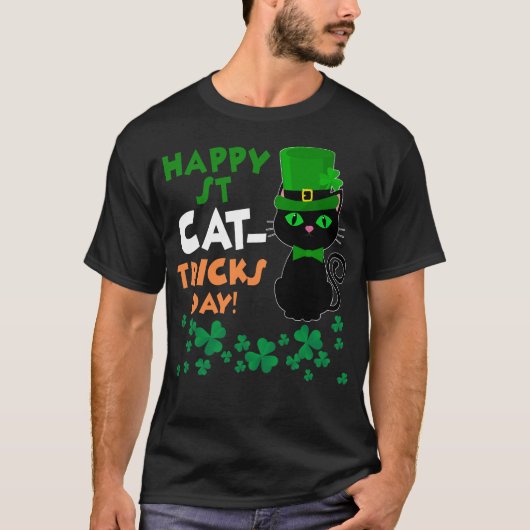 T-shirt Funny St Pat's Paddy Patrick Day's Happy St Cat Tr (Devant)