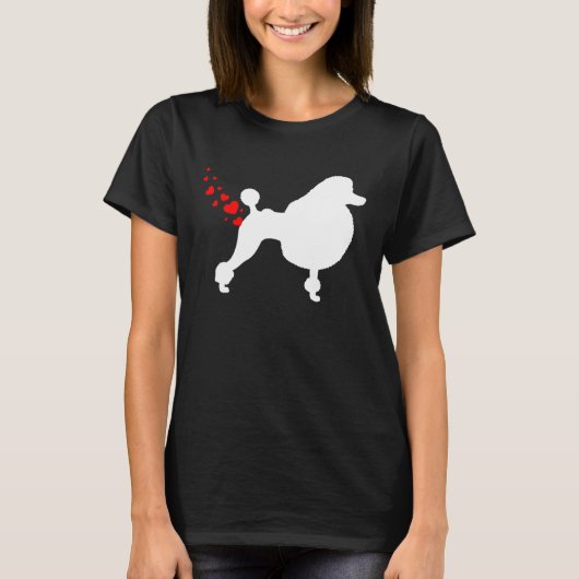 T-shirt Funny Standard Poodle Owner Valentines Day Heart F (Devant)