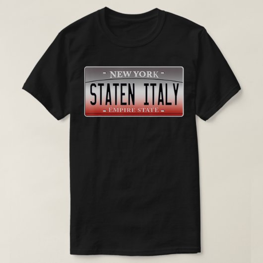 T-shirt Funny Staten Italie Island NY New York Italien Ame (Design devant)