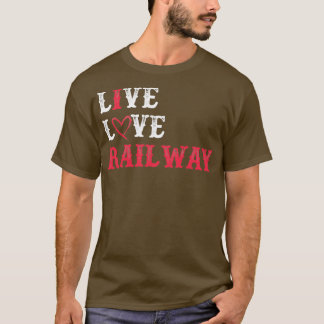 T-shirt Funny Steam Train Railroad Graphic Railway Amateur
