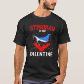 T-shirt Funny Stingray Est Mon Valentine Stingray Valentin (Devant)