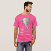 T-shirt Funny Storm Chasing With Man Running Toward Tornad (Devant entier)