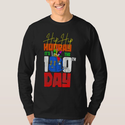 T-shirt Funny Student Kids Gift 100th Day Happy 100 Days O (Devant)