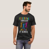 T-shirt Funny Students Gift Dabbing Through 100 Days Of Sc (Devant entier)
