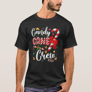 T-shirt Funny Sucre de canne Crew Noël Sweet Candy Light