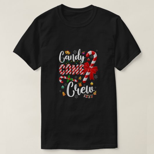 T-shirt Funny Sucre de canne Crew Noël Sweet Candy Light (Design devant)